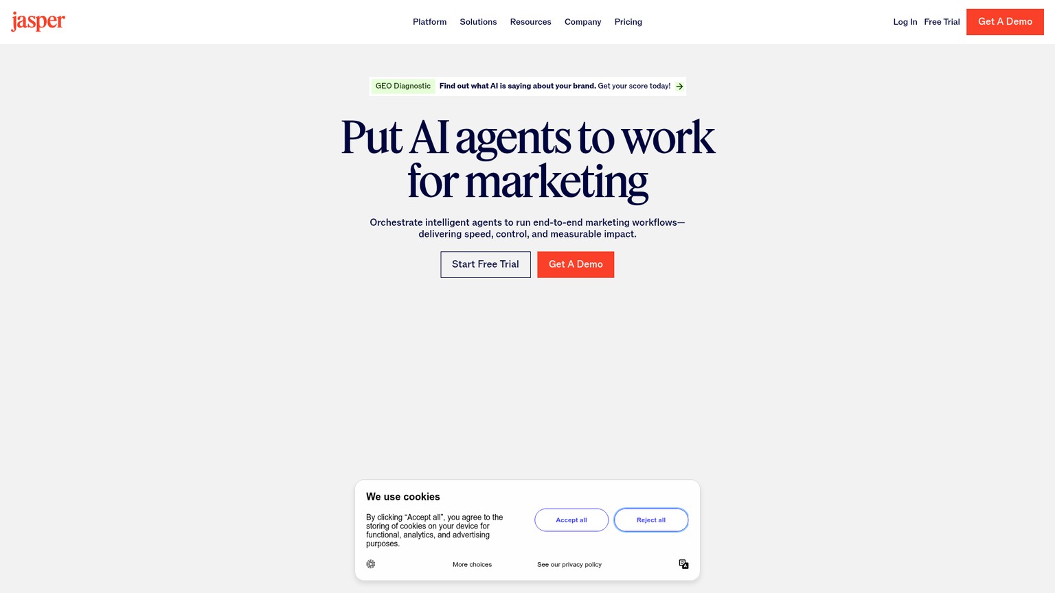 Jasper AI marketing platform