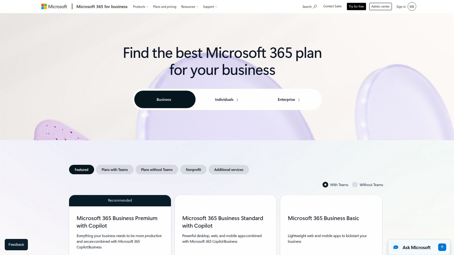 Preços e recursos do Microsoft 365 Business Standard with Copilot