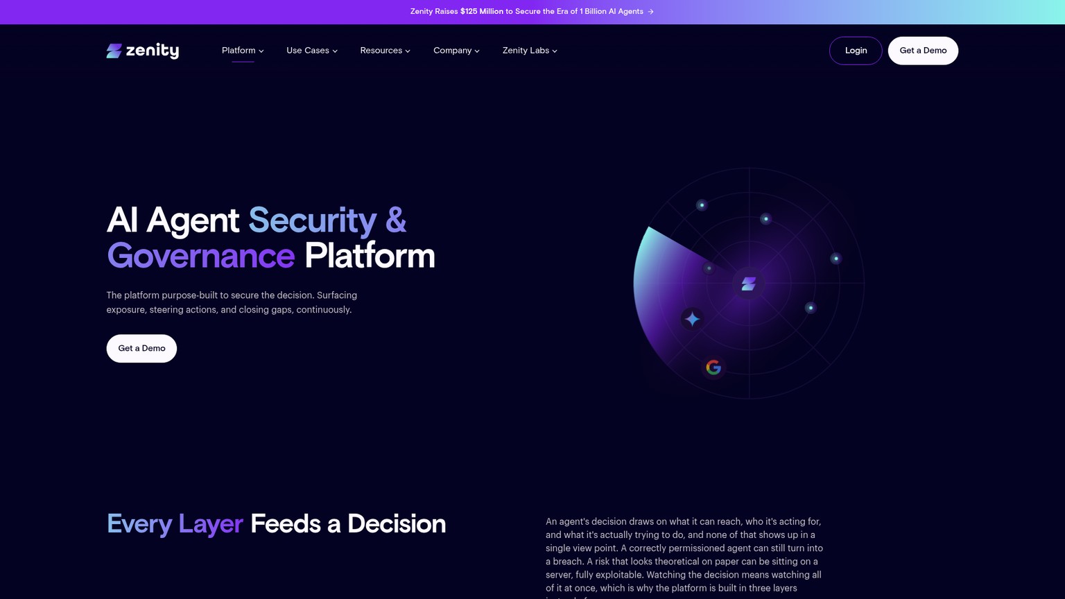 Zenity AI Agent Security and Governance platform