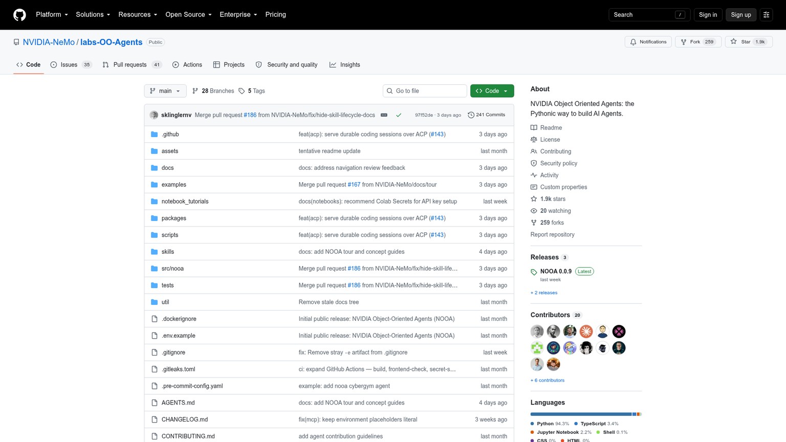 NVIDIA NOOA official open-source repository