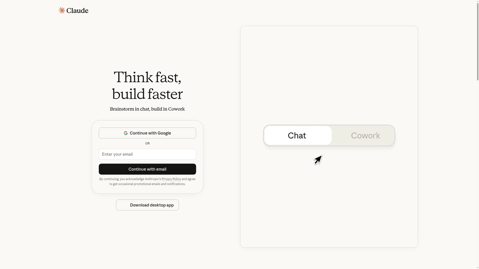 Claude interface