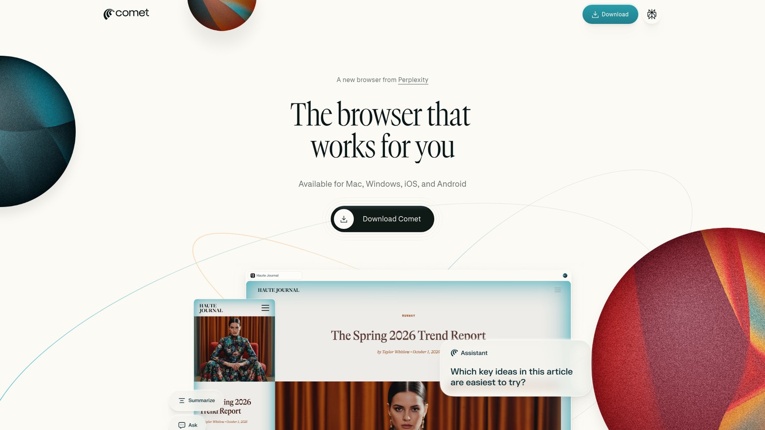 Perplexity Comet browser