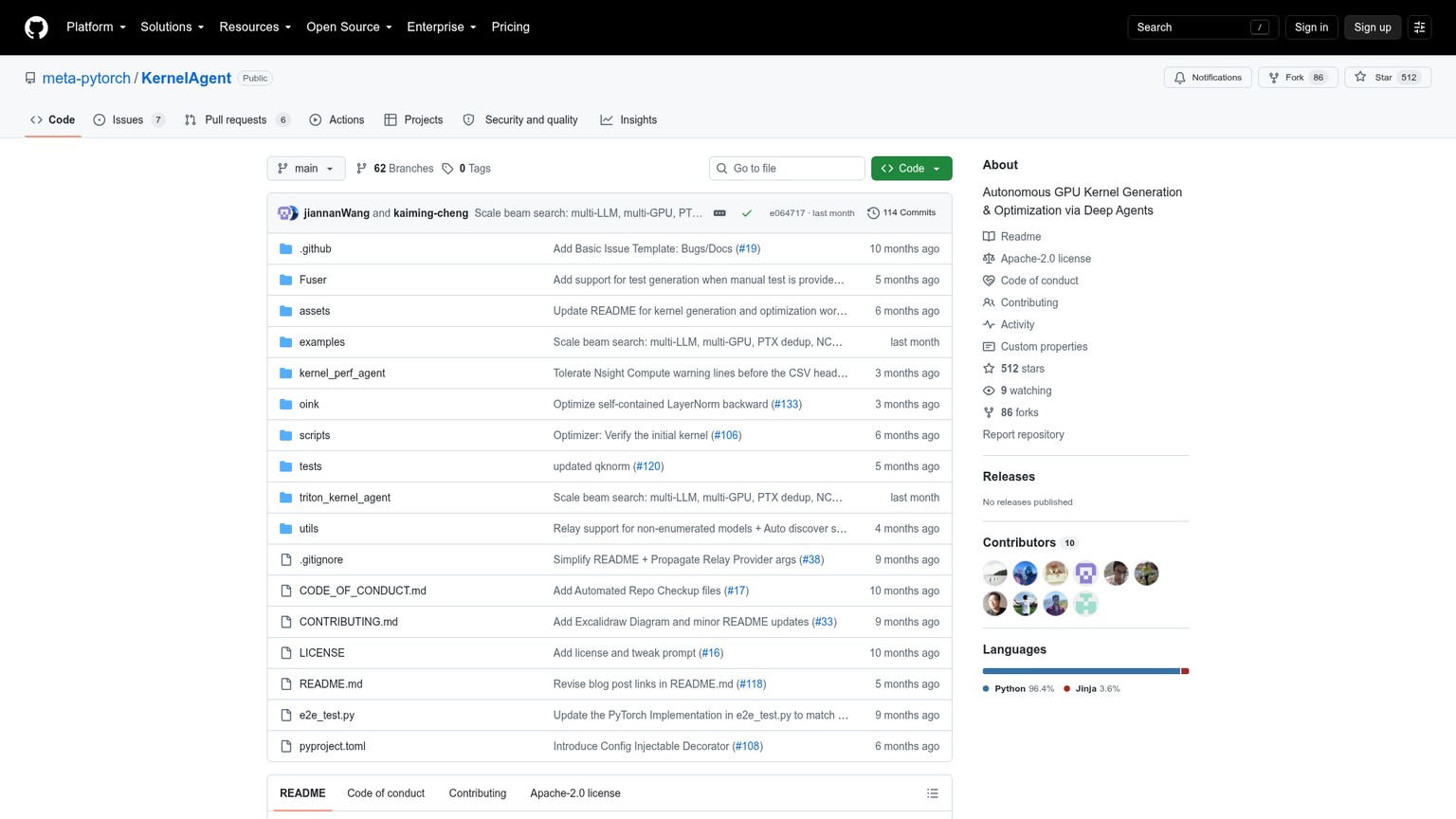 KernelAgent GitHub repository