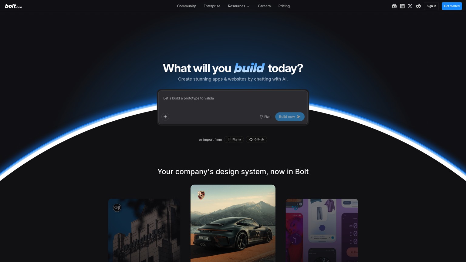 Bolt.new screenshot