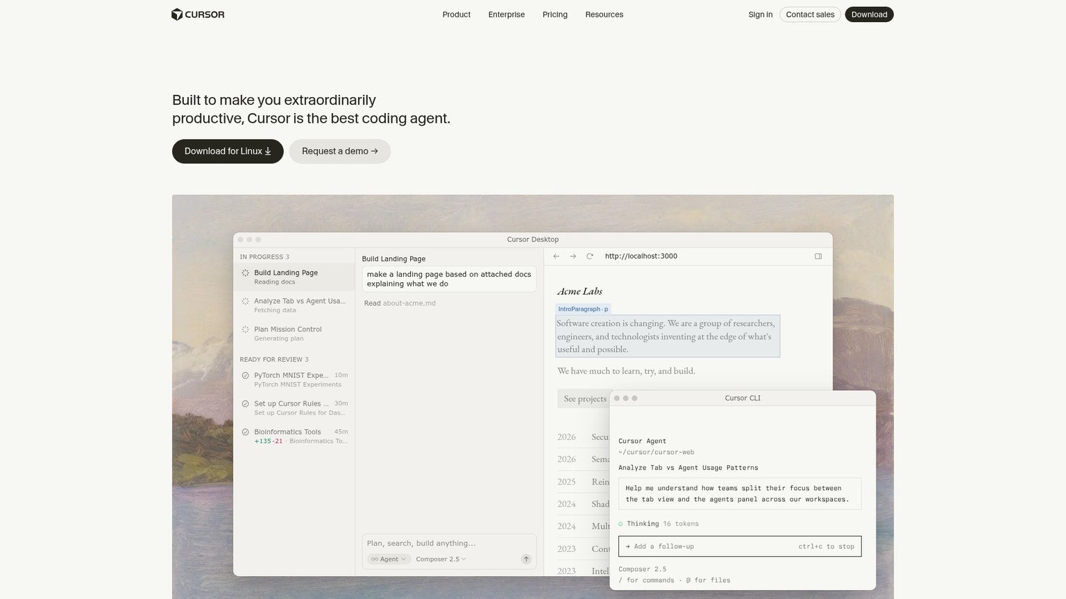 Cursor screenshot