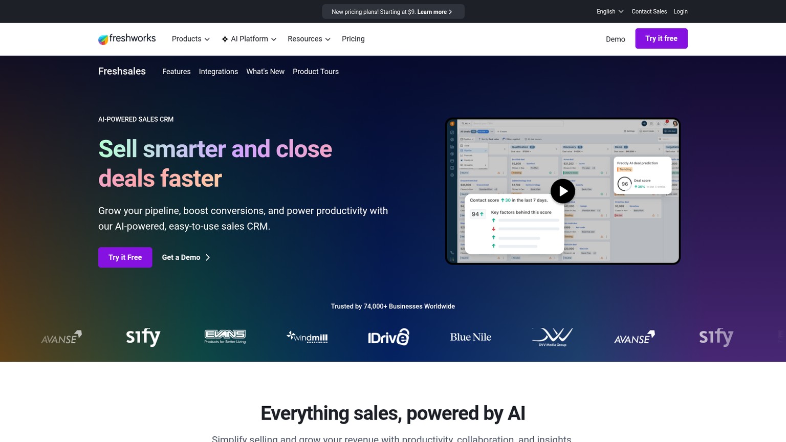 Freshsales screenshot