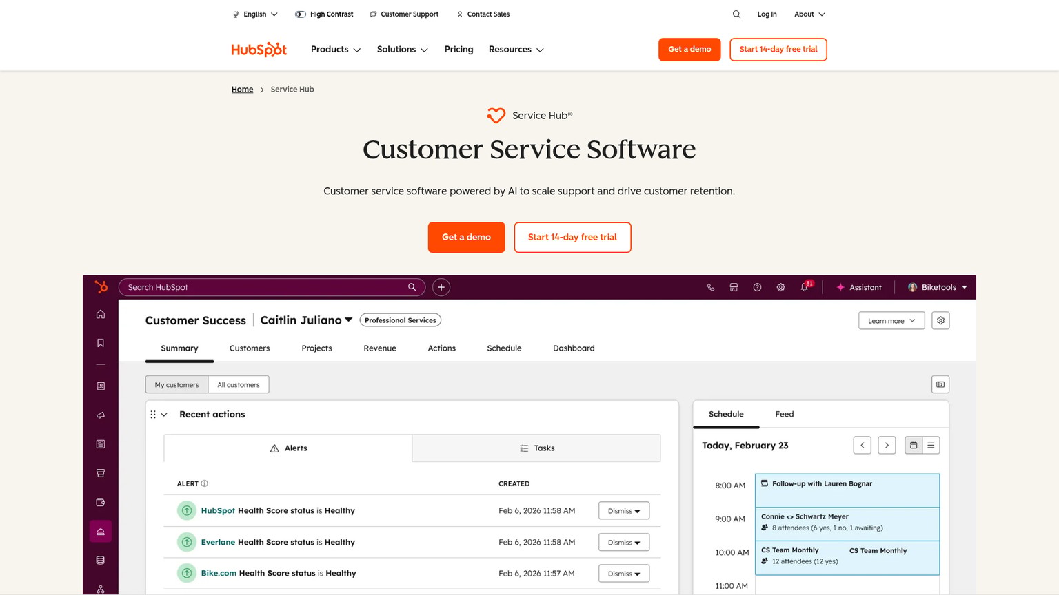 HubSpot Breeze Customer Agent screenshot