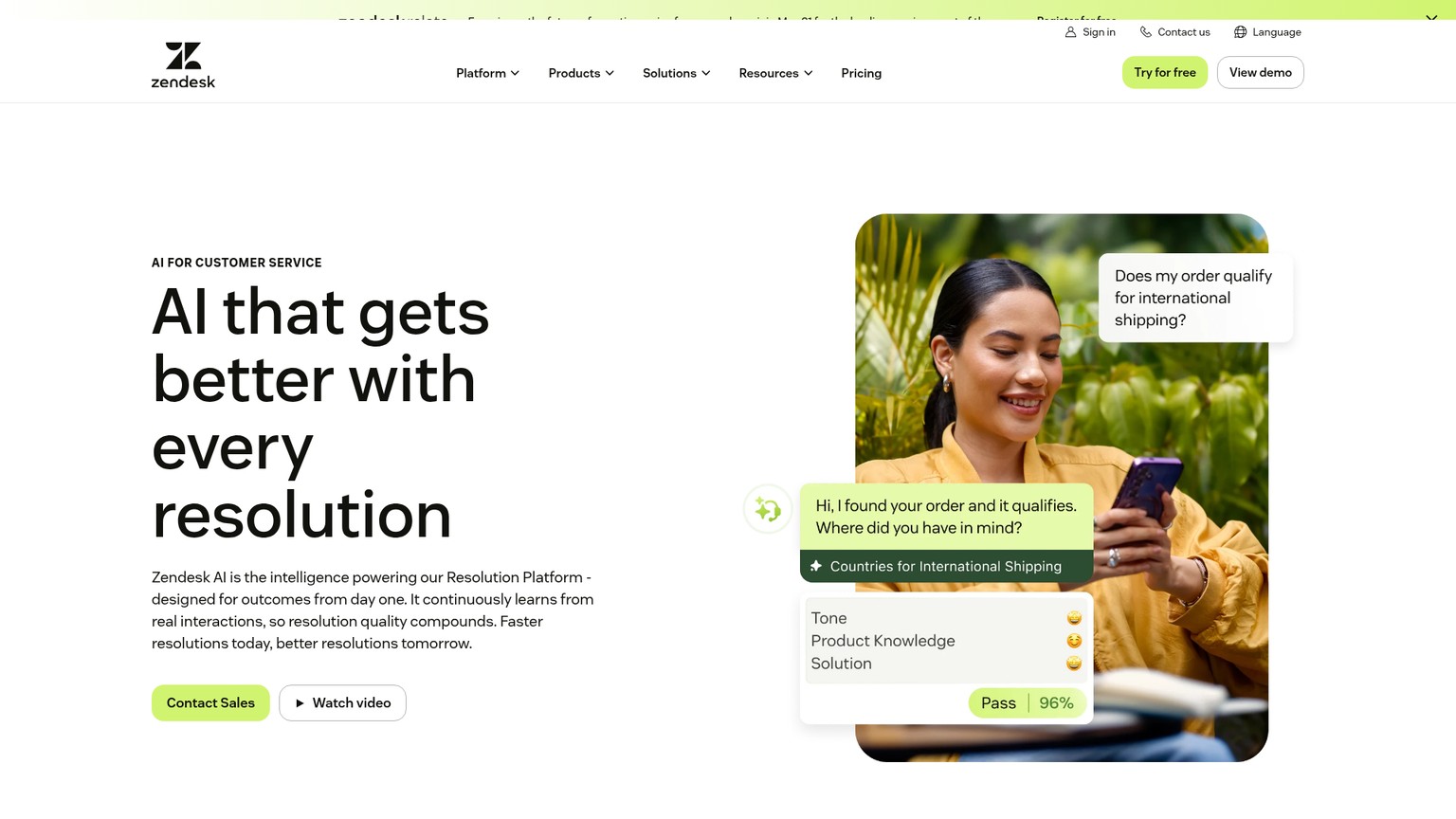 Zendesk AI agents screenshot