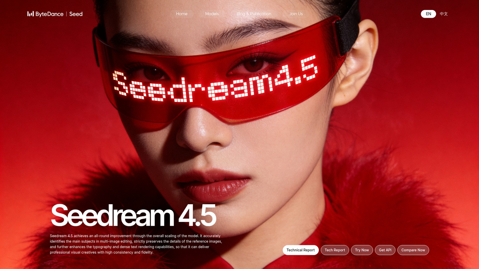 Seedream 4.5 by ByteDance screenshot