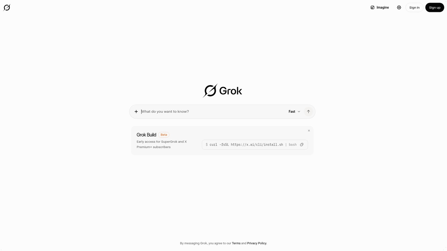 Grok interface