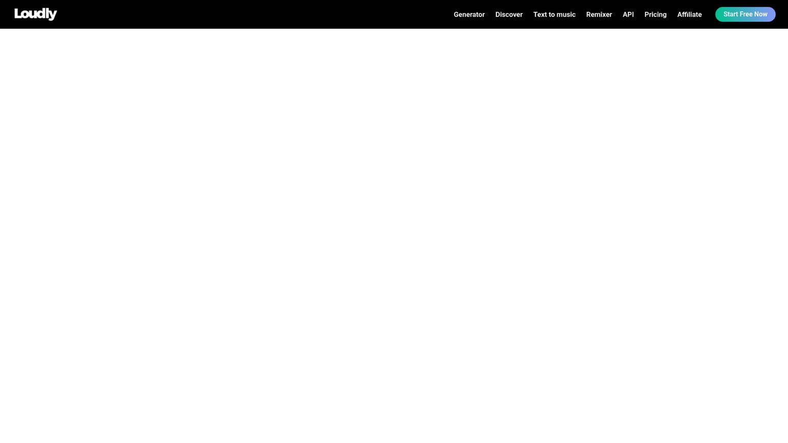 Loudly AI Music Generator with music creation, remixing, stems, and distribution features