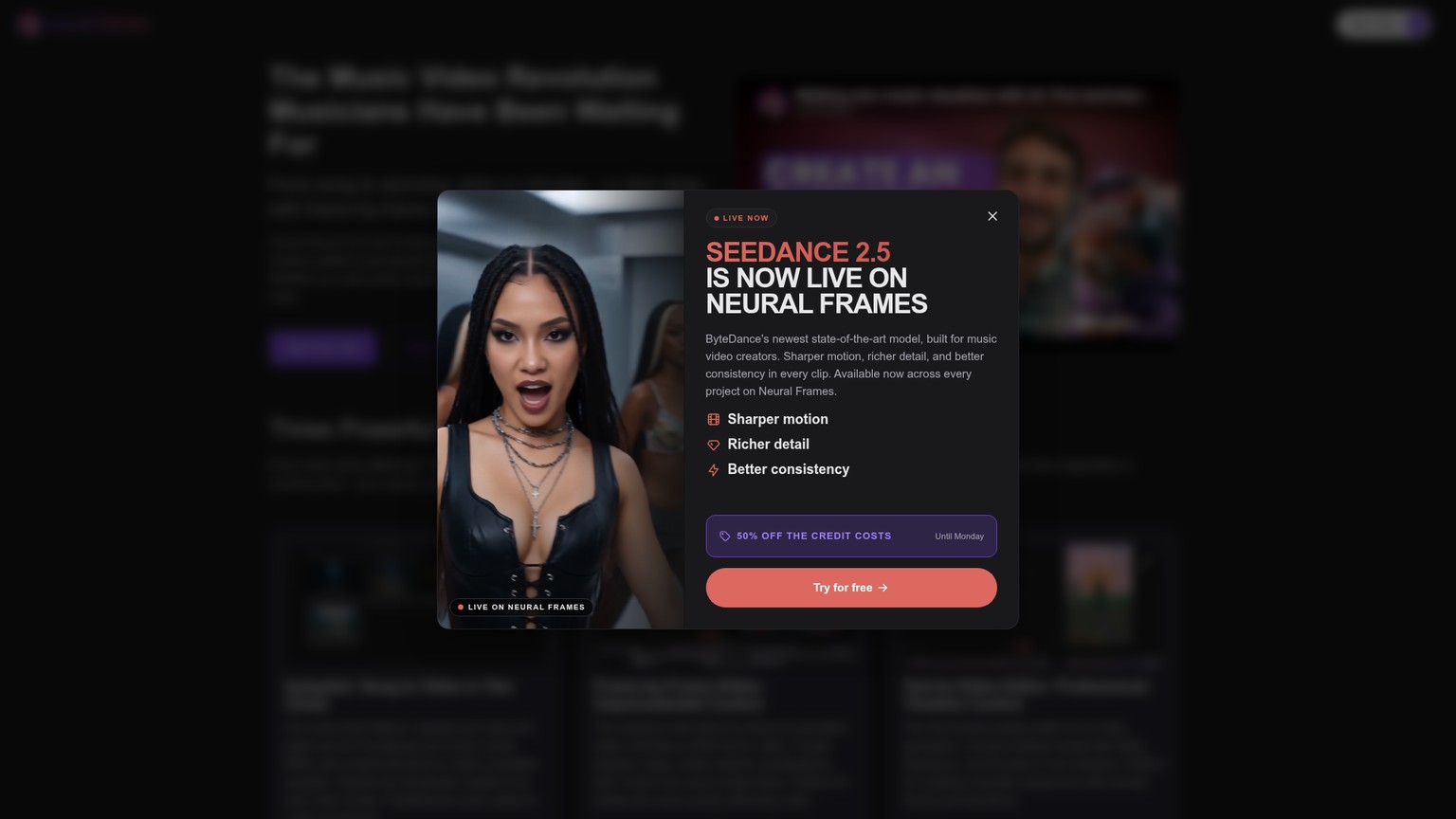 Plataforma de criação de videoclipes Neural Frames