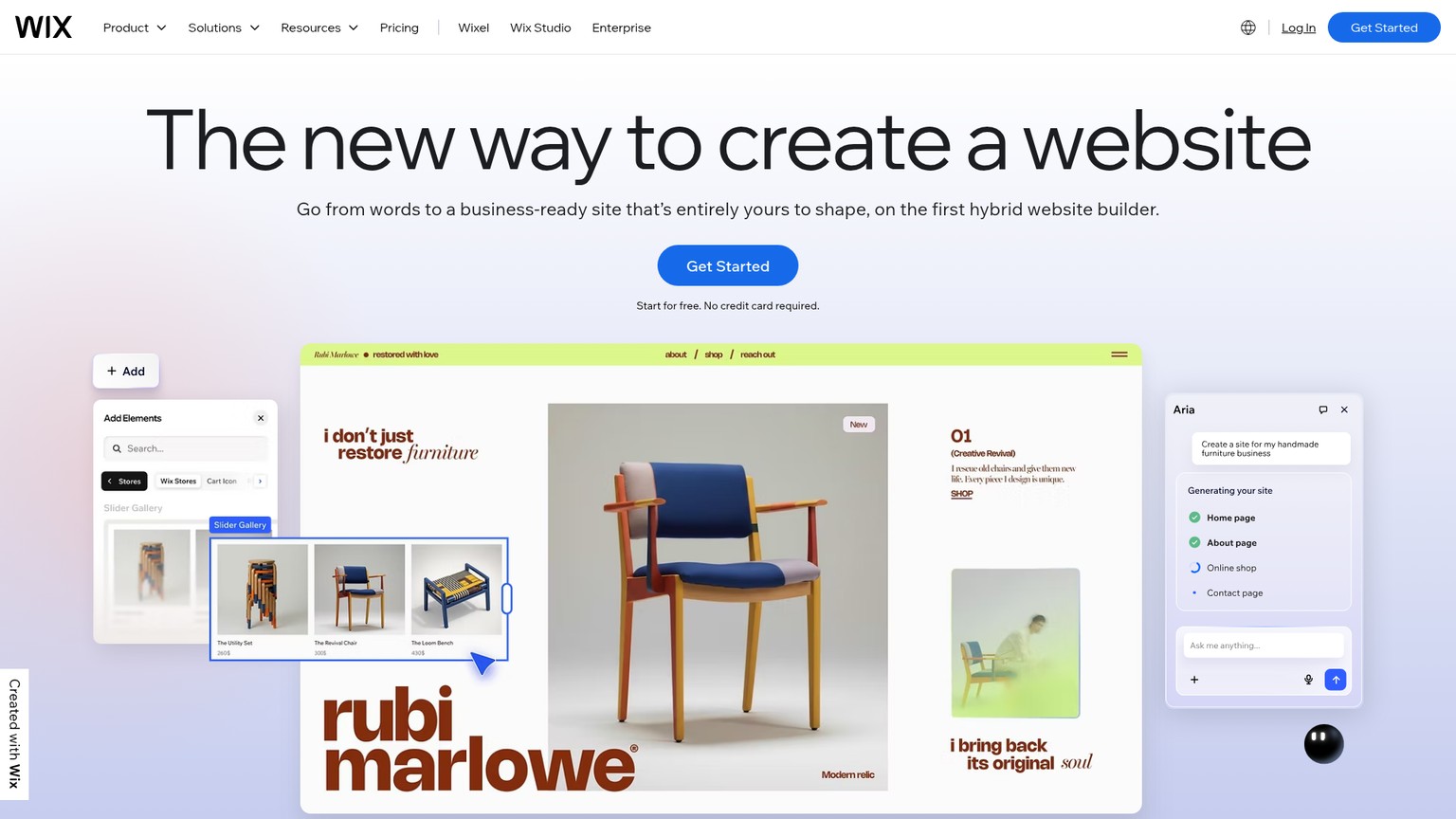 Wix homepage
