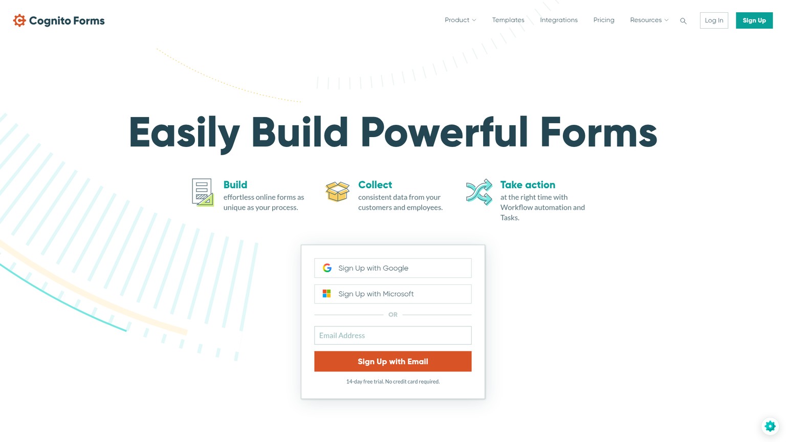Cognito Forms builder and workflow features