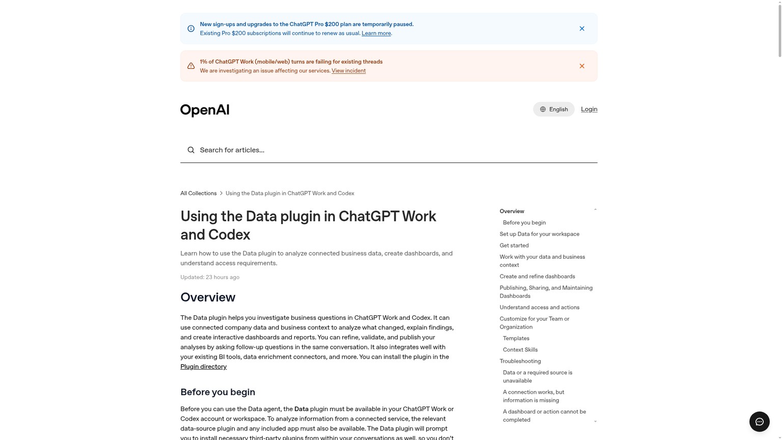 OpenAI-Leitfaden zur Verbindung geschäftlicher Datenquellen mit dem Data-Plugin und zur Erstellung von Dashboards
