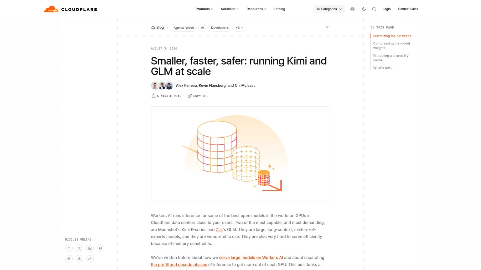Cloudflare engineering note on running Kimi and GLM models at production scale