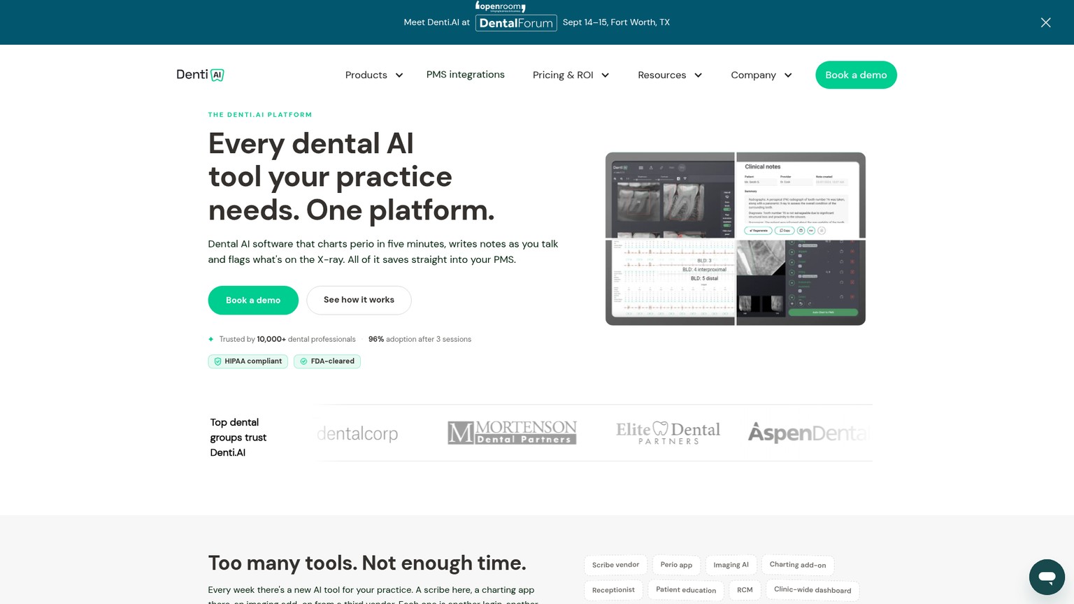 Dental-KI-Plattform Denti.AI mit aktuellen Preisen für einen Standort