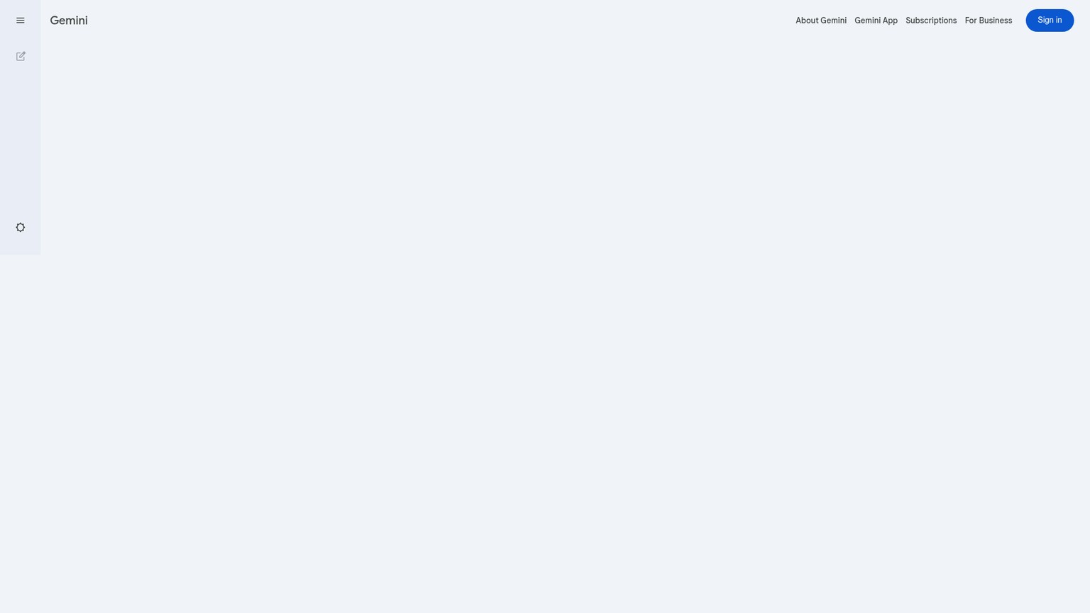 Google Gemini interface