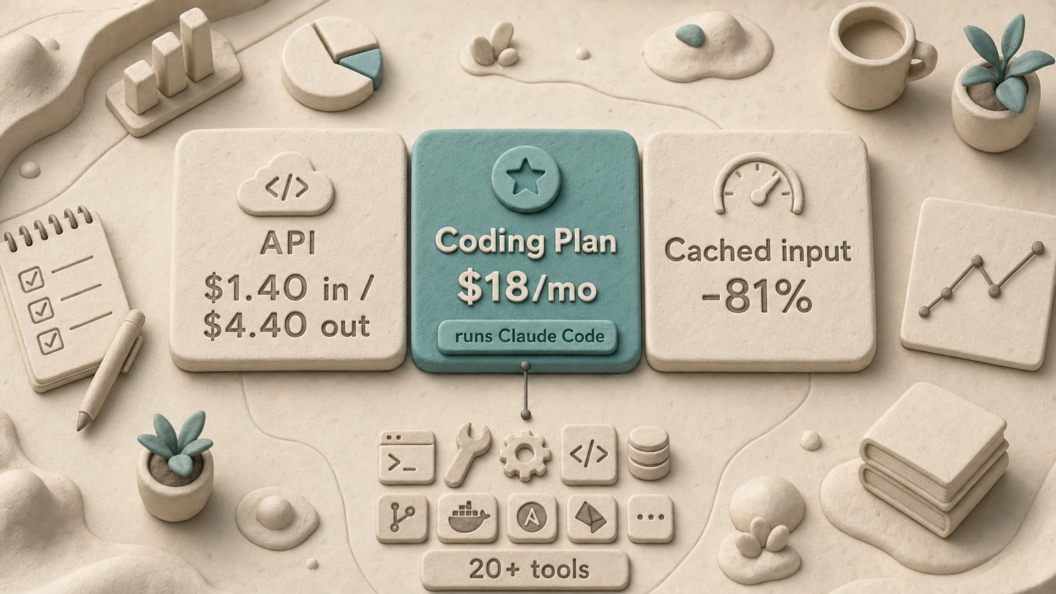 GLM-5.2 API pricing, Coding Plan starting price, caching discount, and supported tool count