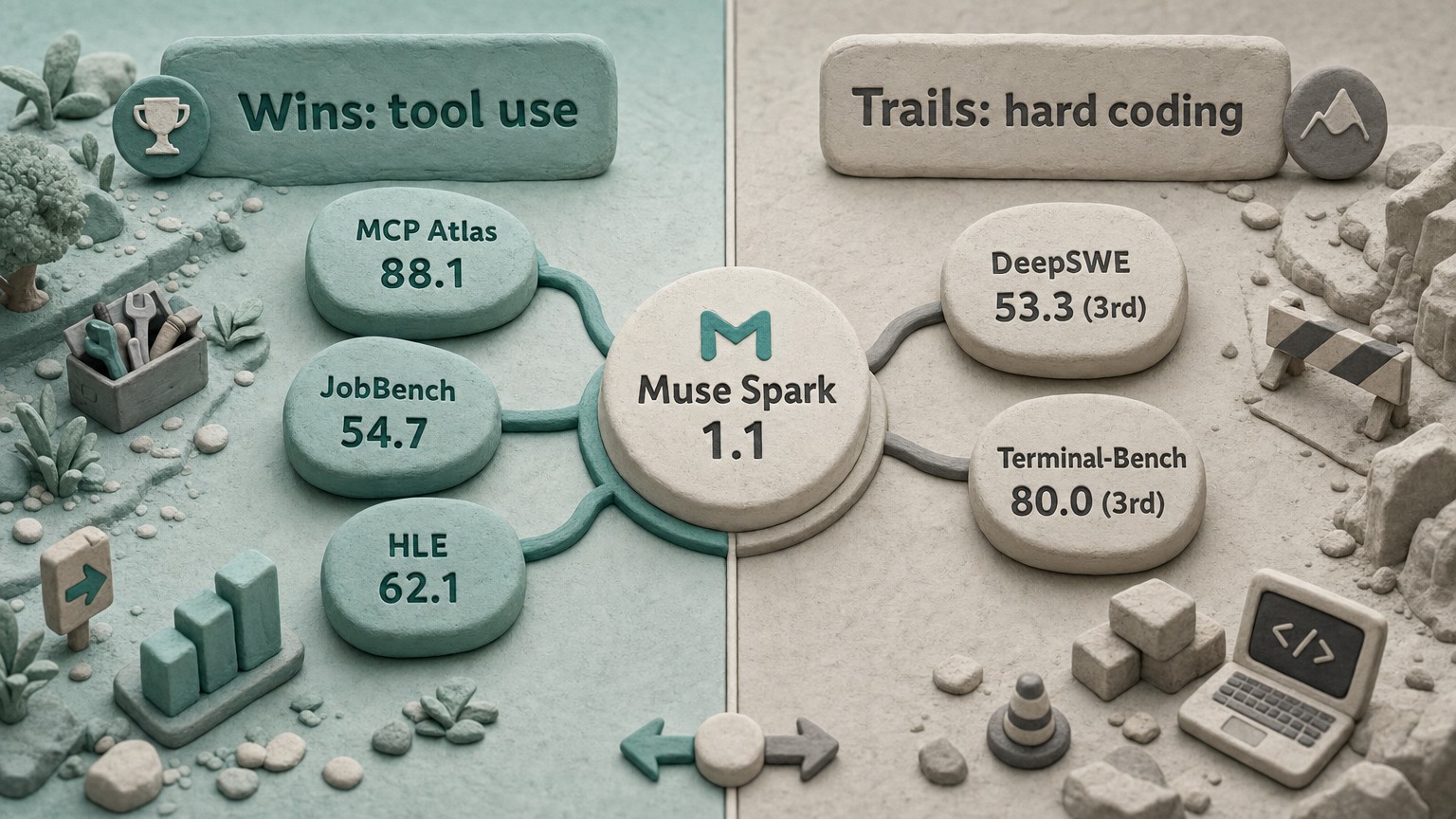 Where Muse Spark wins and where it trails