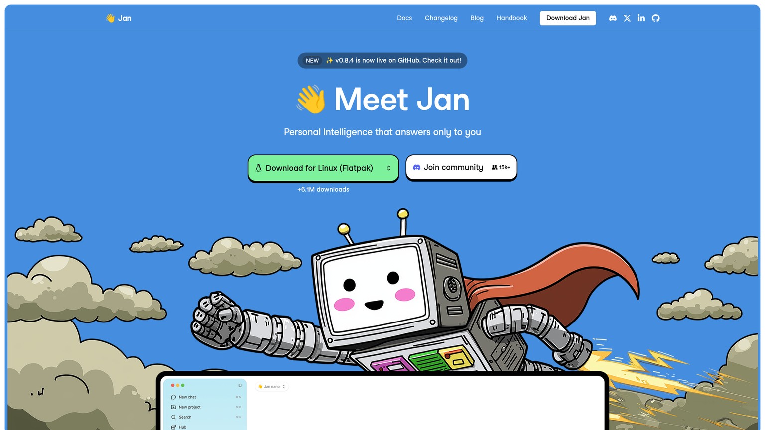 Jan open-source local AI desktop application