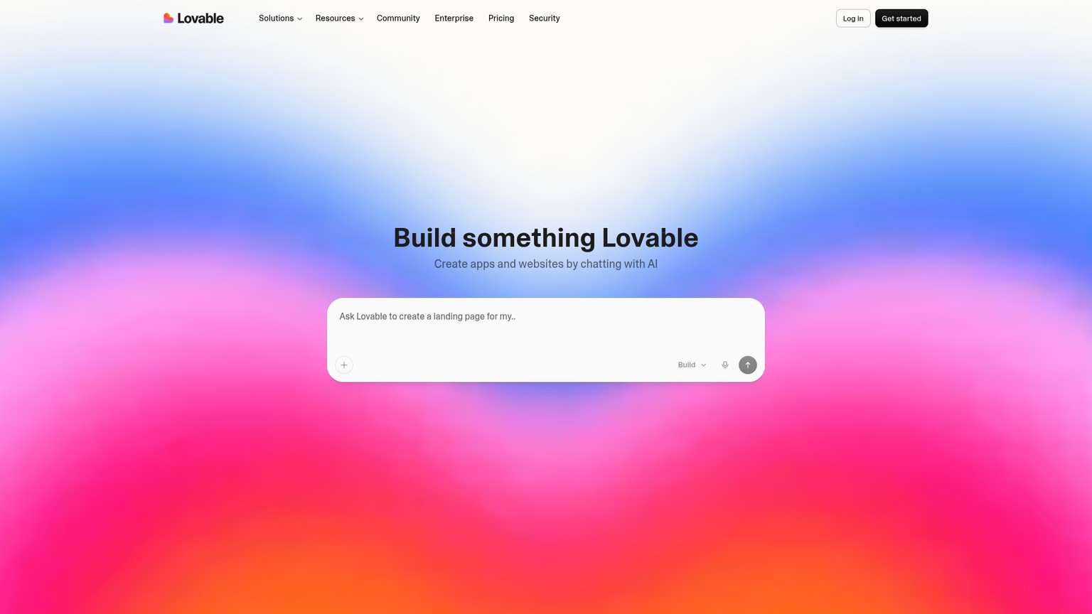 Lovable homepage