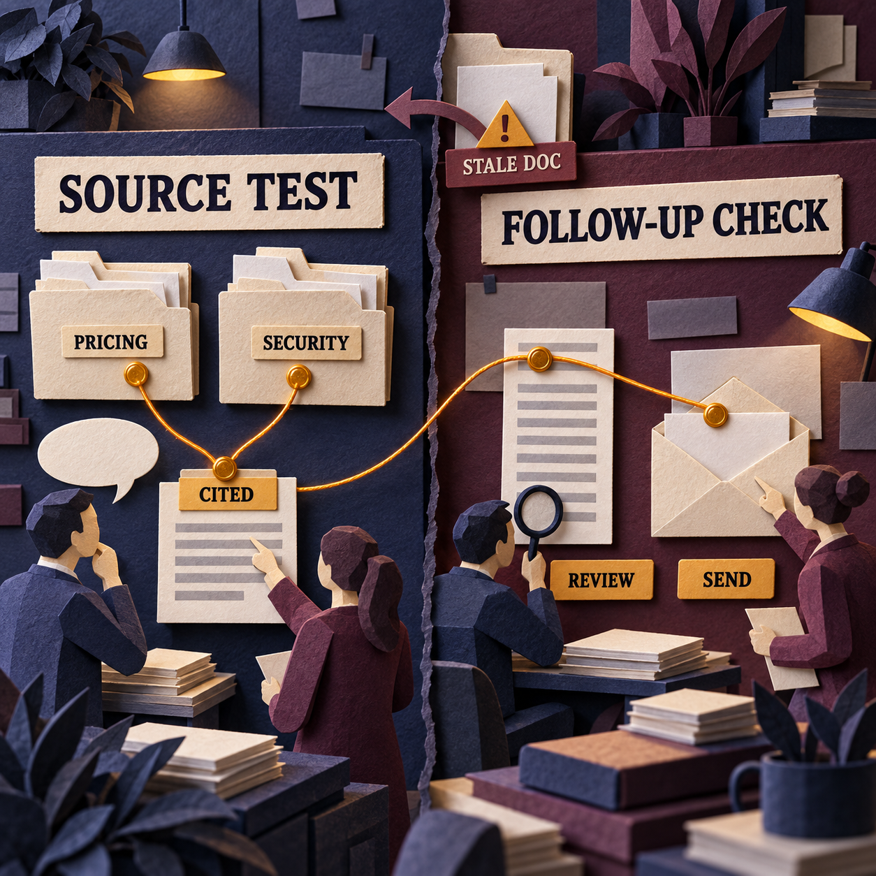 Known-answer source test and follow-up preservation check