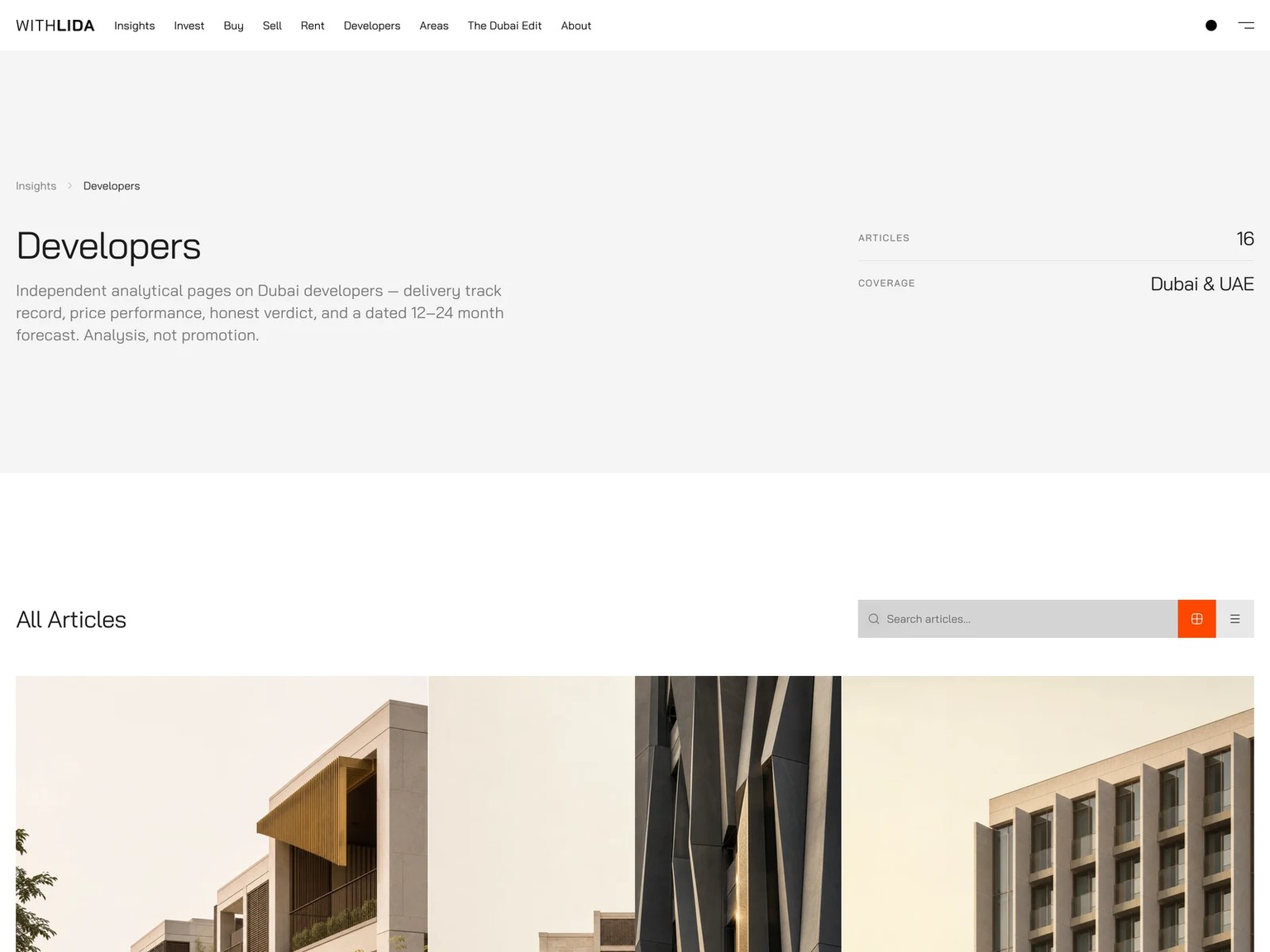 The withlida developers section
