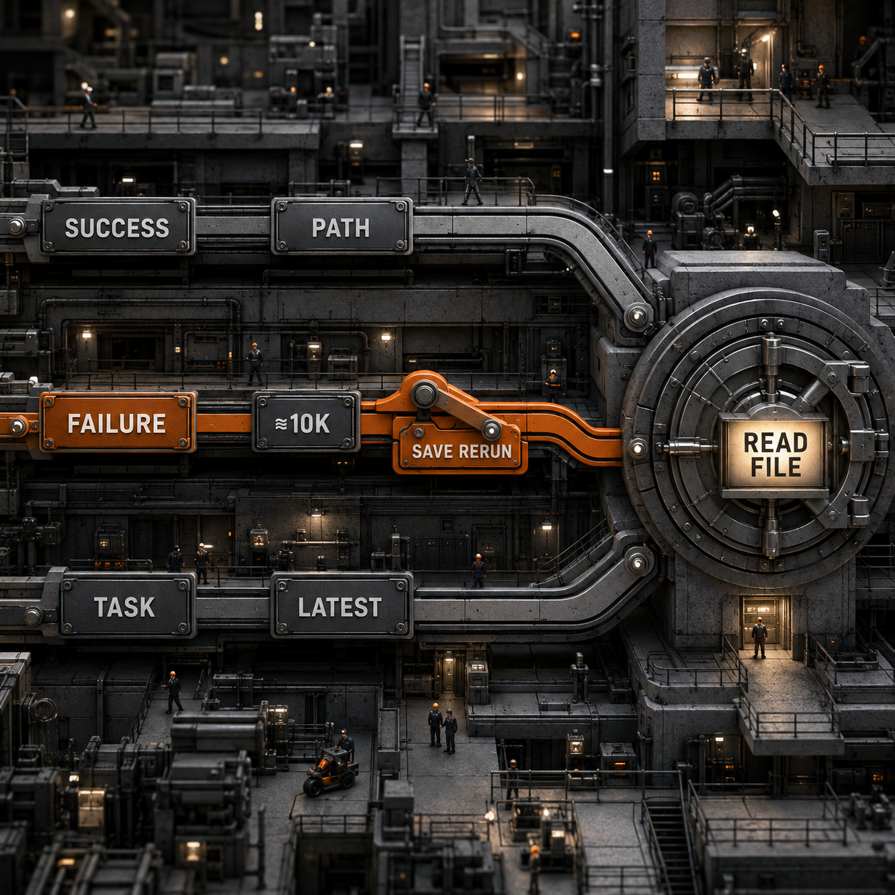 Decision flow comparing successful command, failed command, and background task output recovery in Claude Code