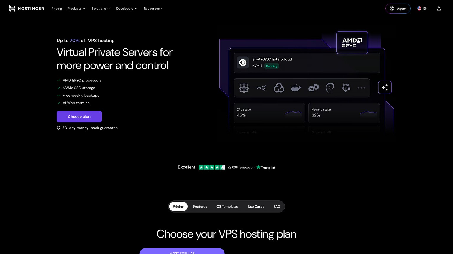 Hostinger-KVM-VPS-Preise mit Einführungs- und Verlängerungstarifen