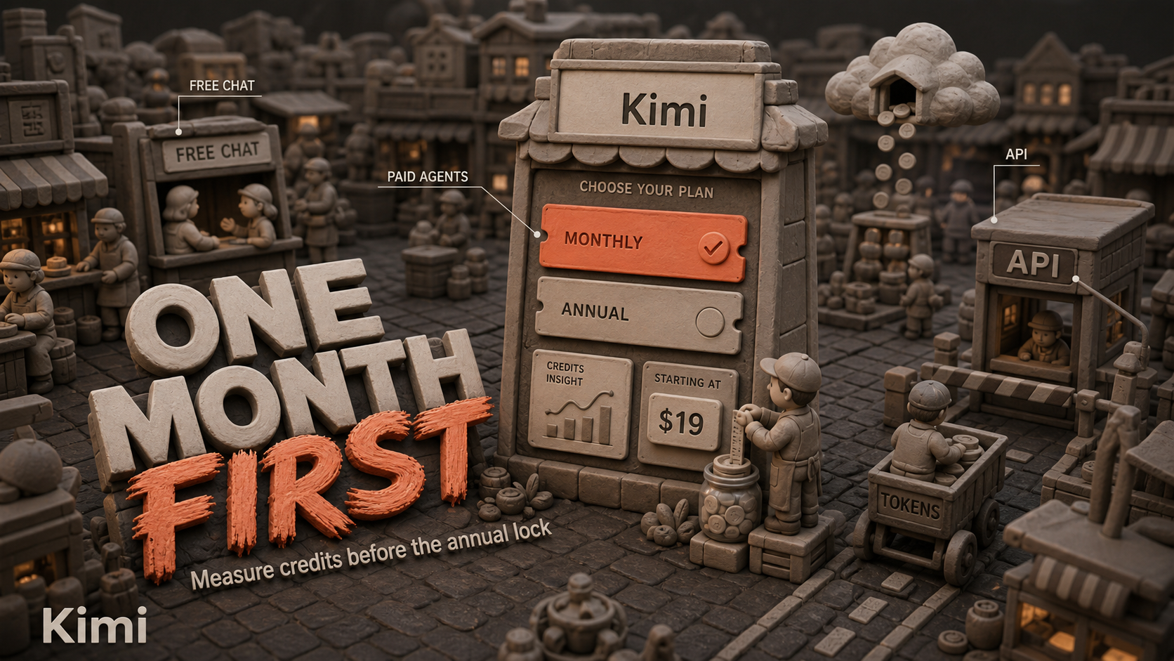 Kimi Pricing (2026): Free Chat, $19 Plans, Split Ahead