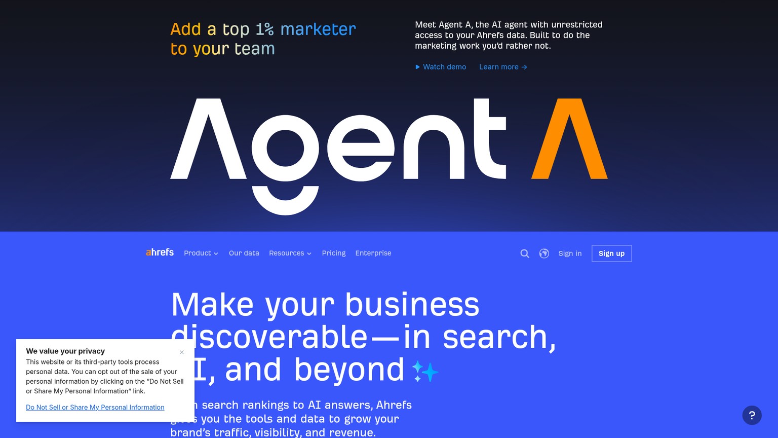 Ahrefs Site Explorerの画面