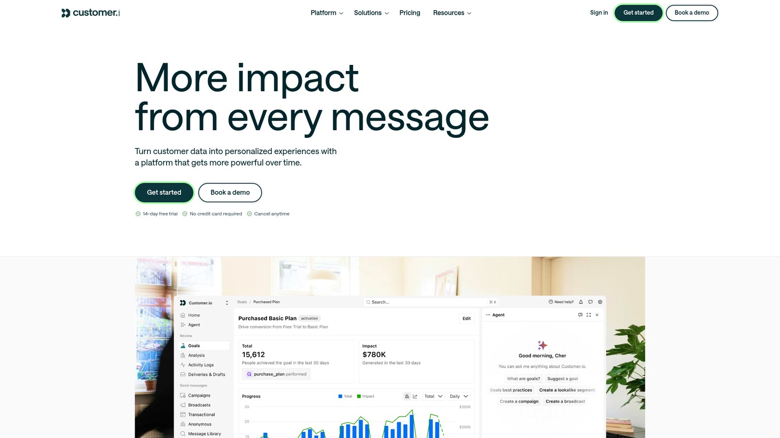 Customer.io screenshot