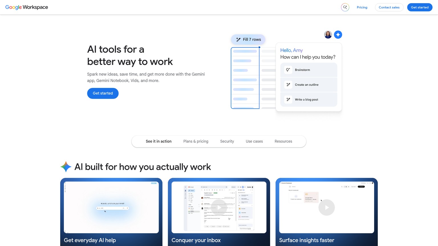 KI-Tarife von Google Workspace und enthaltene Anwendungen