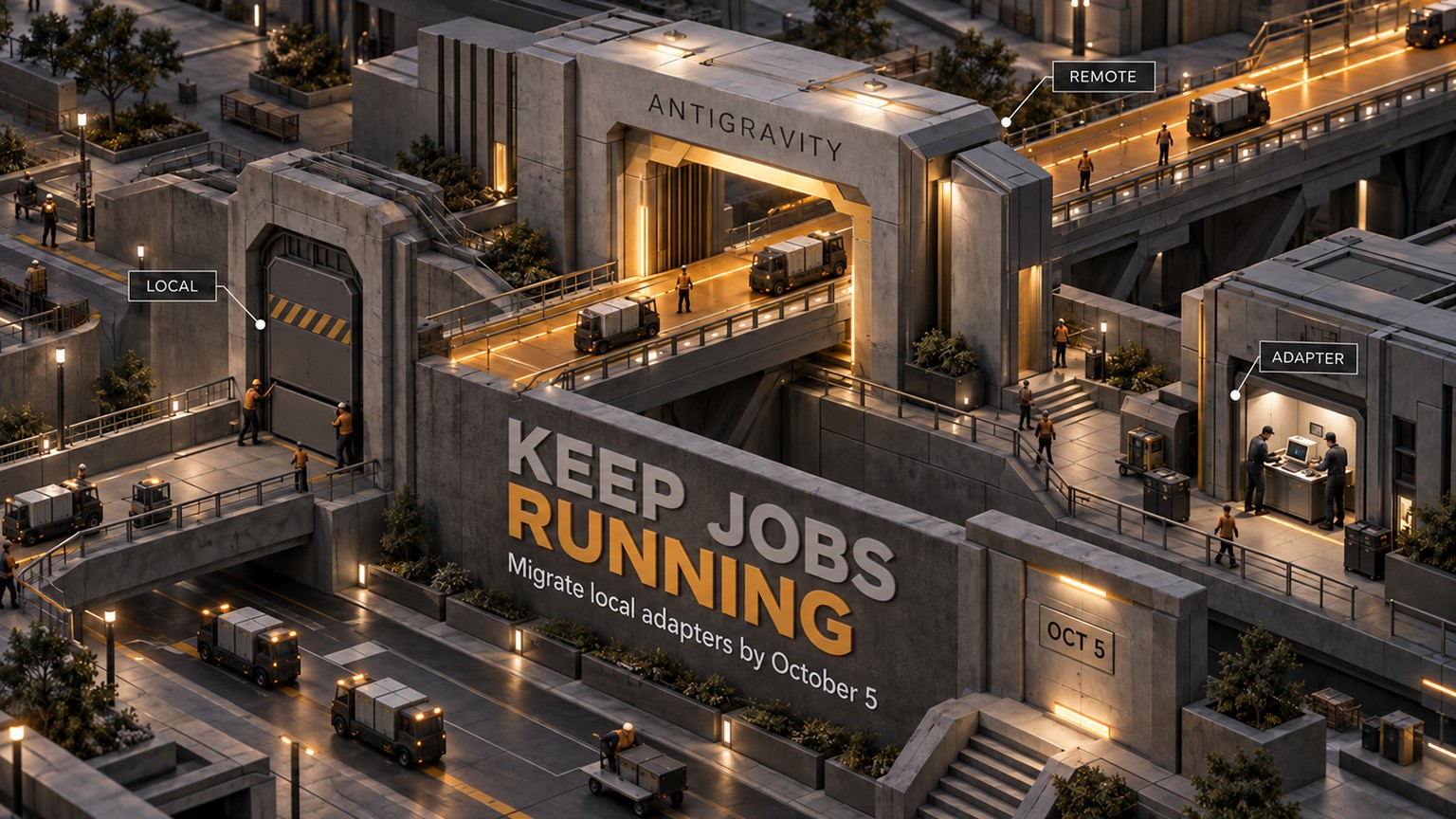 Antigravity Local Jobs Need an October 5 Migration