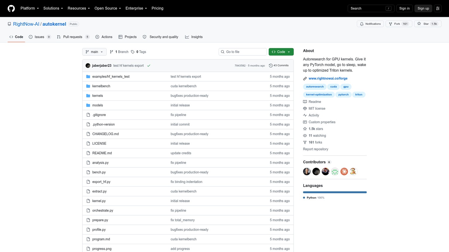 Repository GitHub di AutoKernel