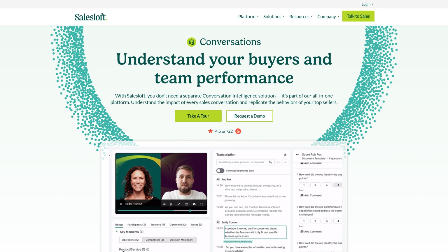 Salesloft Conversations screenshot