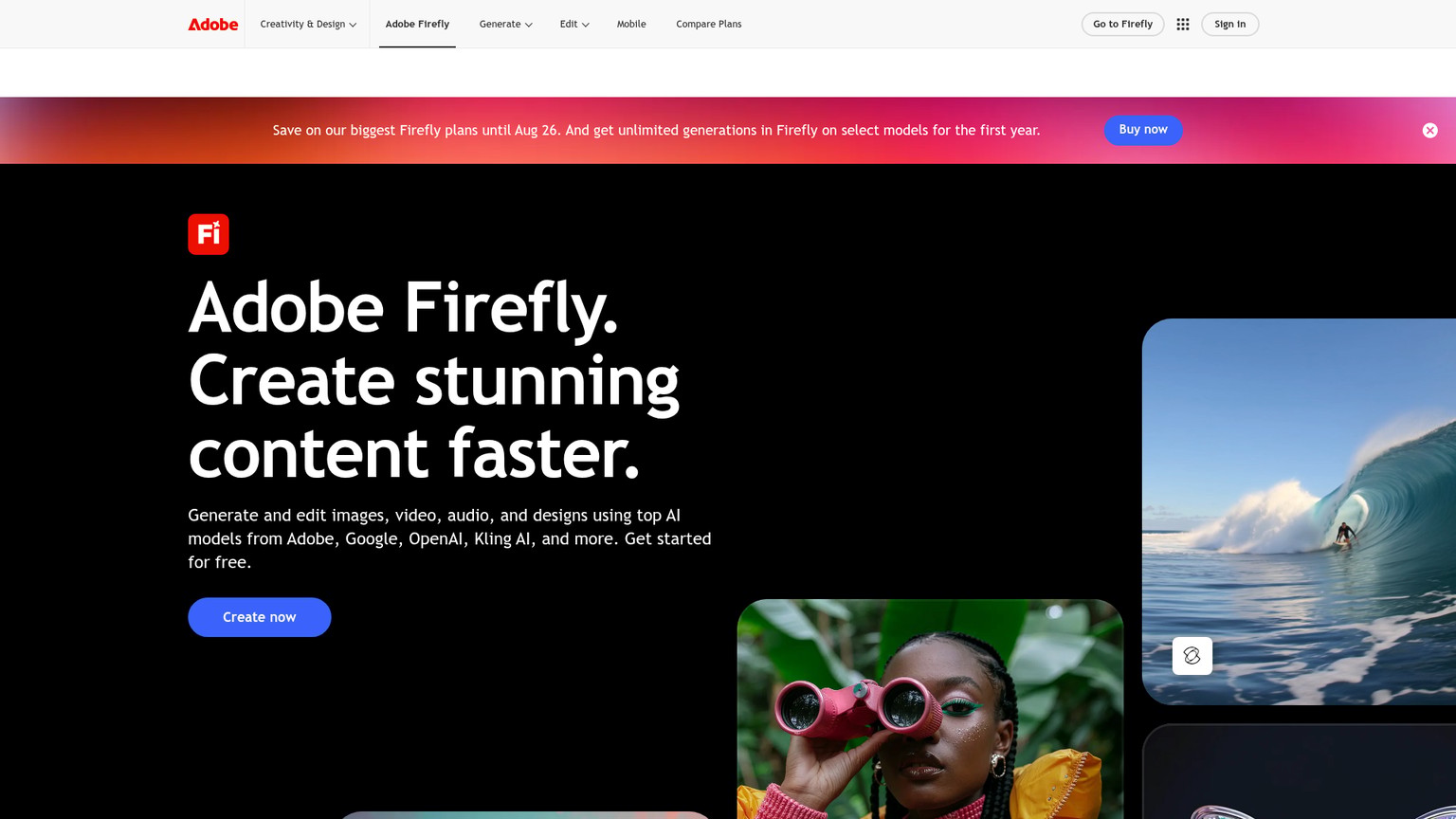 Adobe Firefly 화면