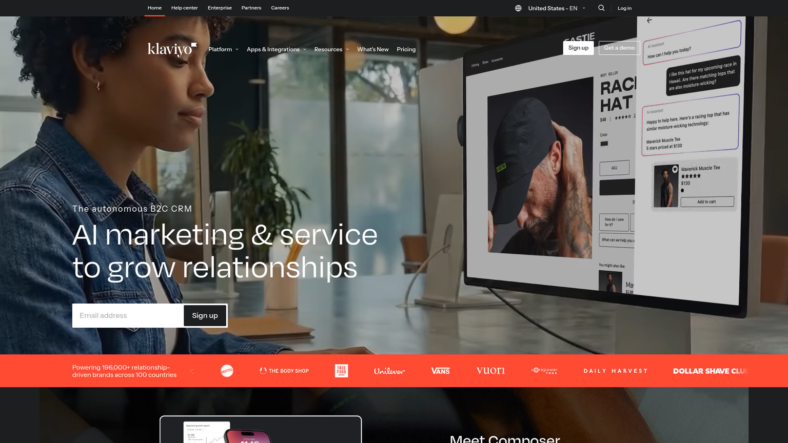 Klaviyo pricing and Marketing Agent