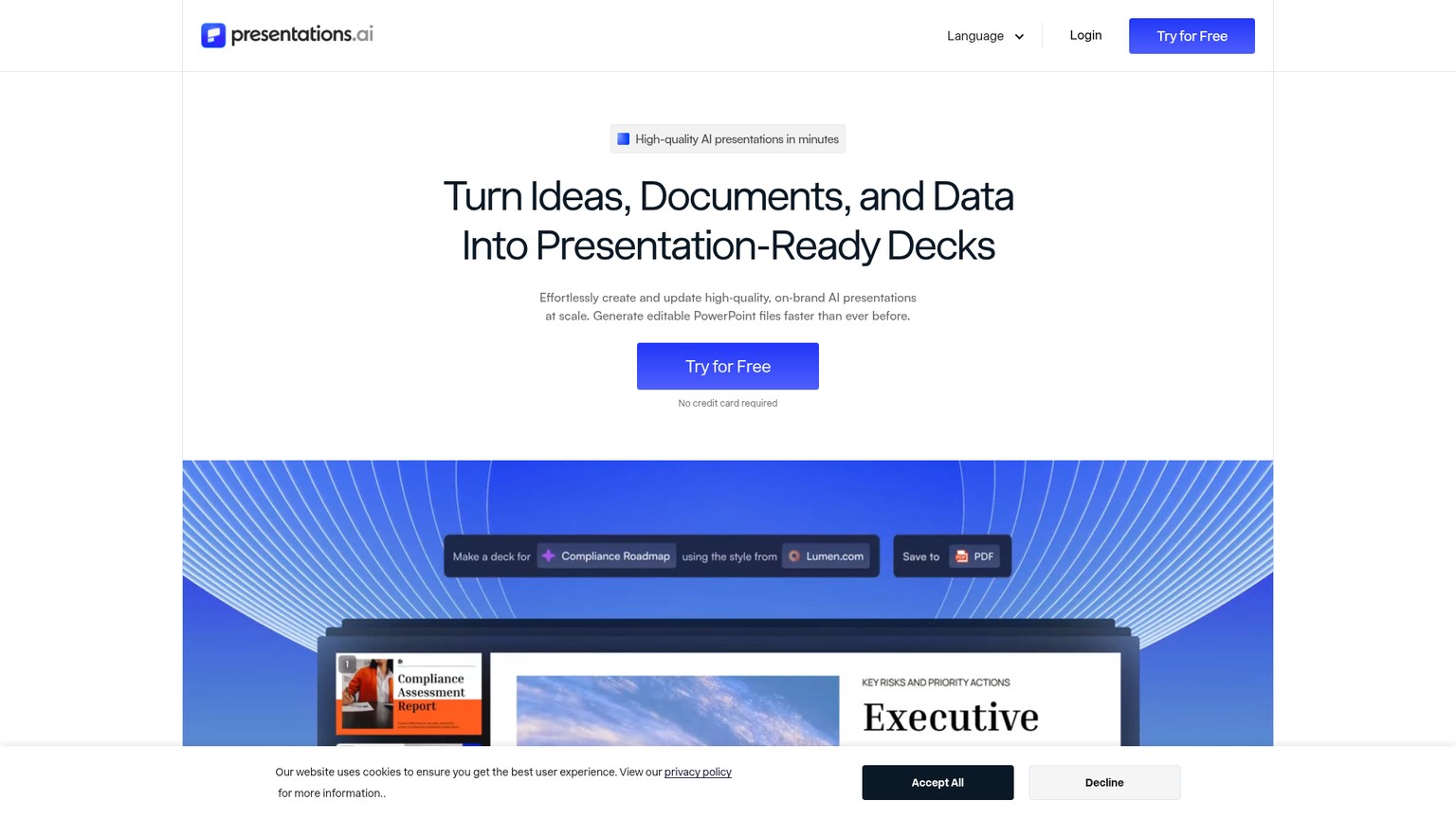 Presentations.ai screenshot
