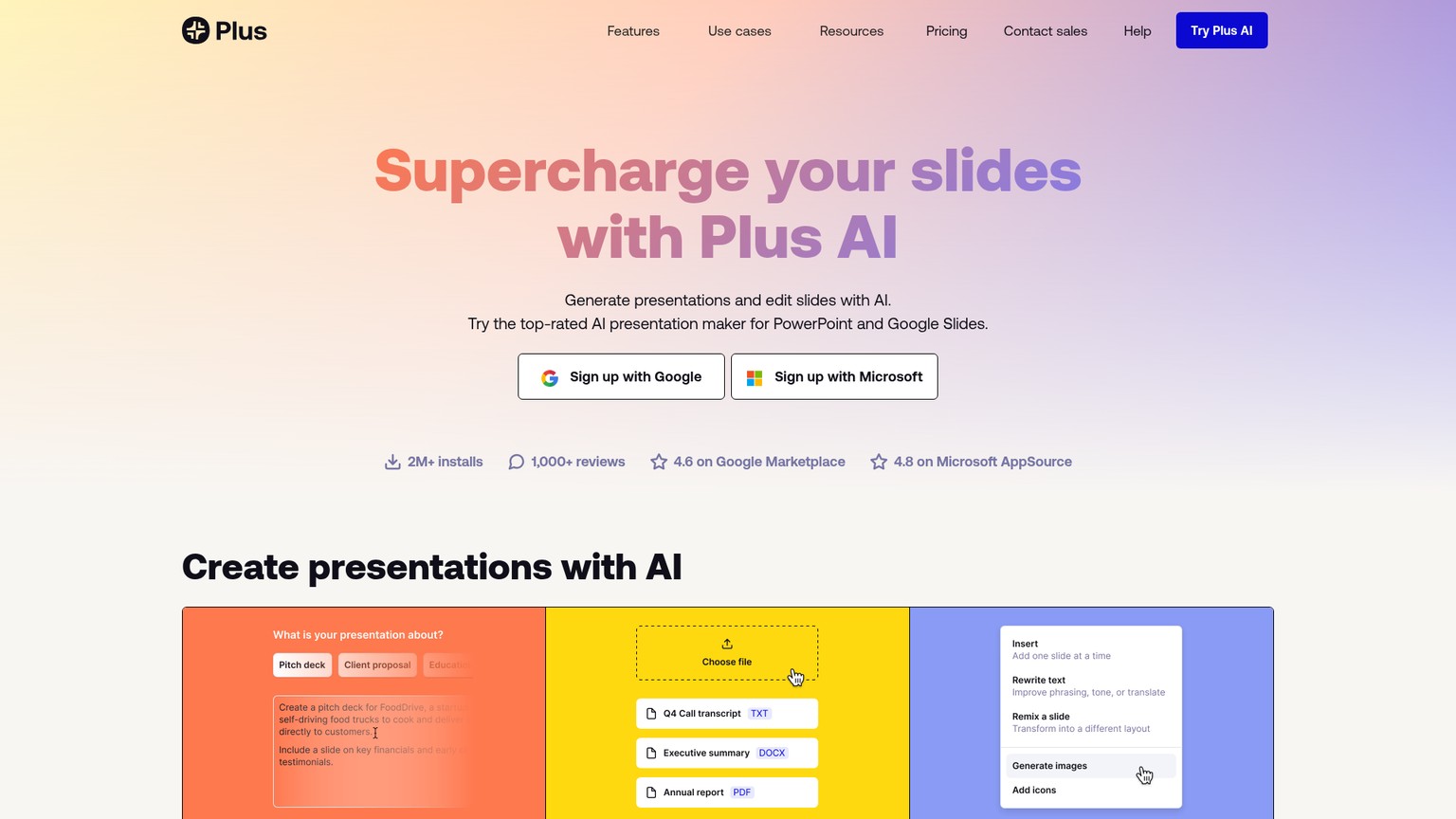 Plus AI screenshot