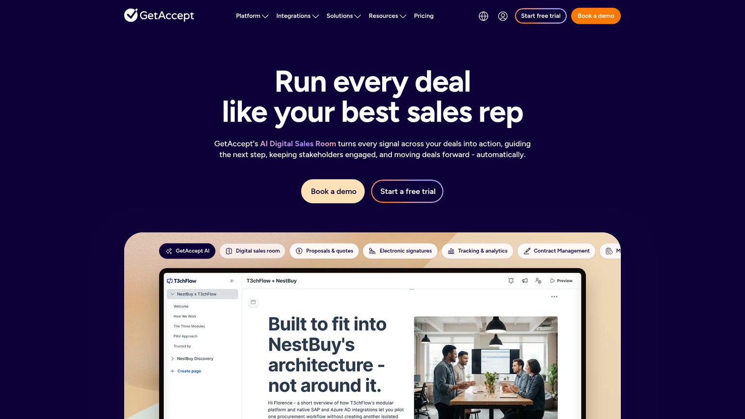 GetAccept homepage screenshot