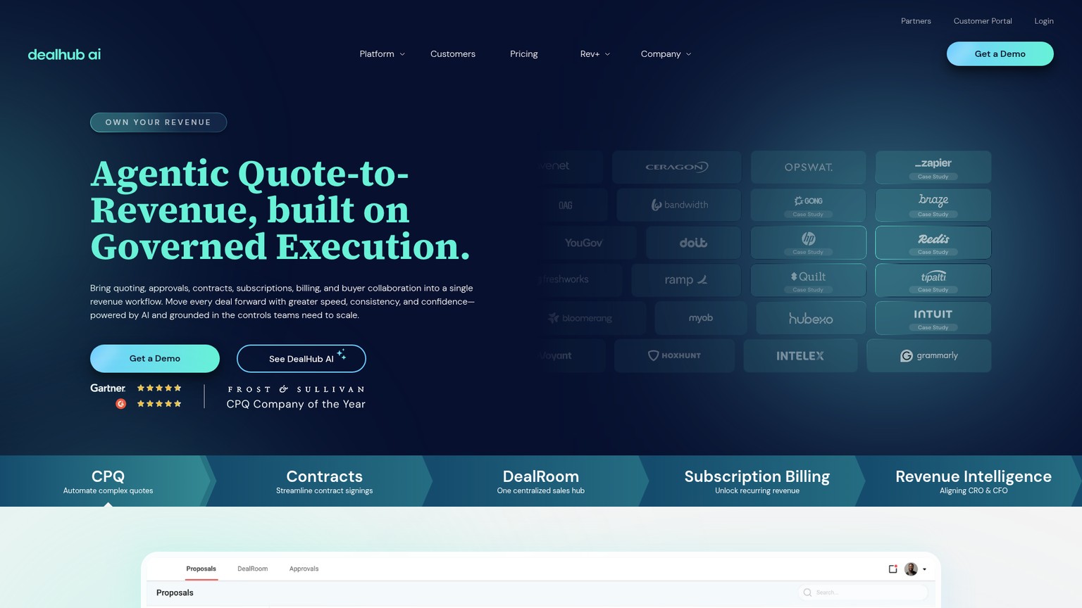 DealHub homepage screenshot