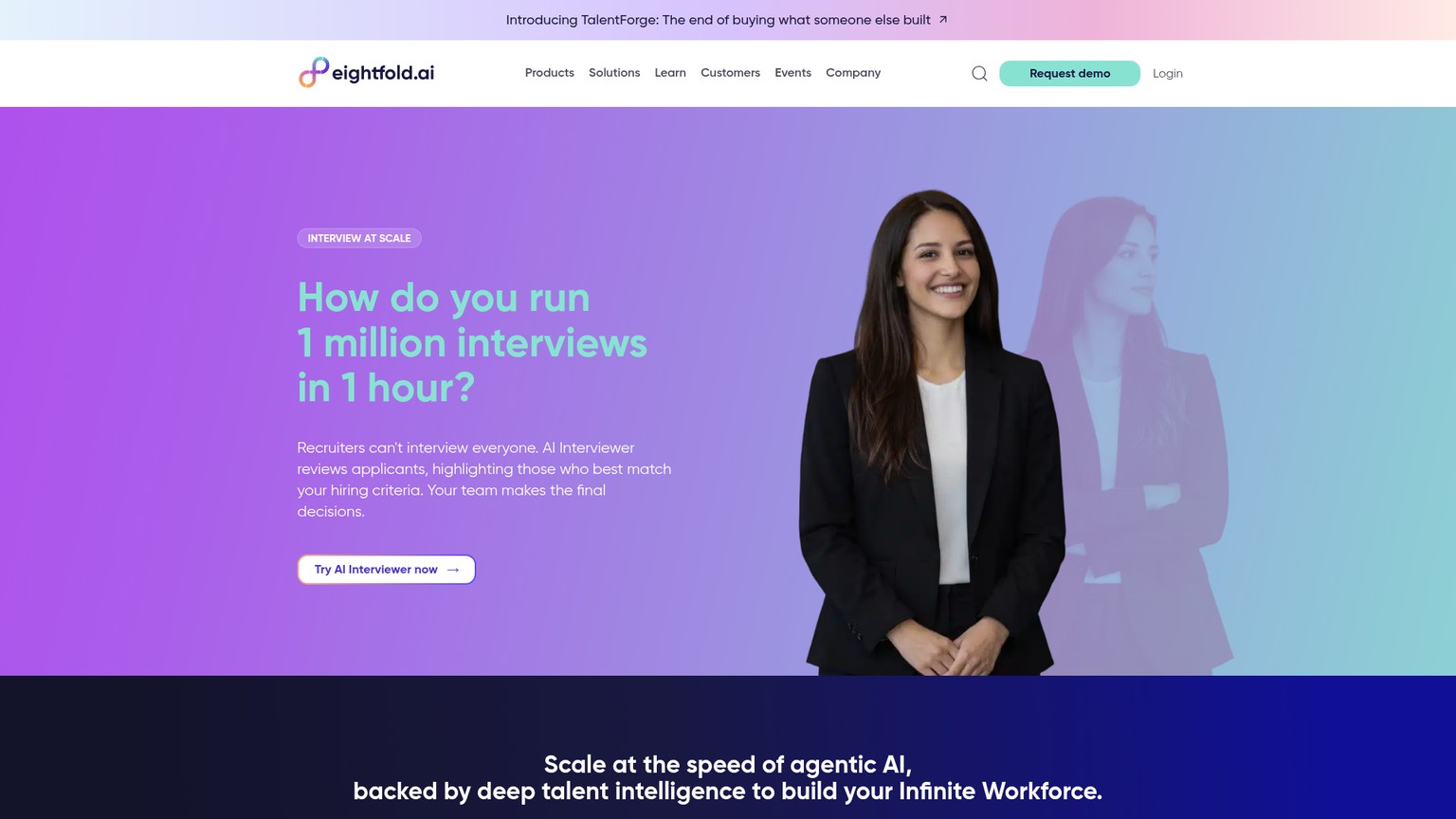 Eightfold talent intelligence screenshot