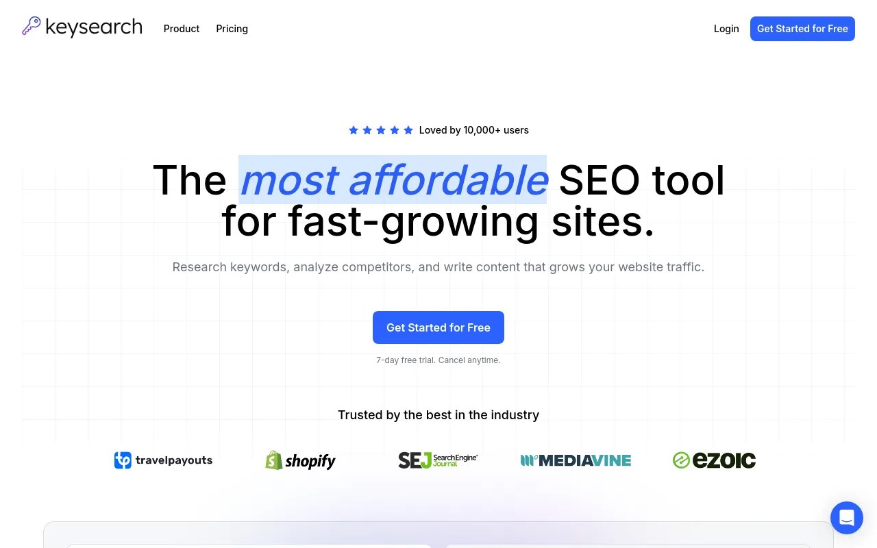 KeySearch keyword difficulty screenshot