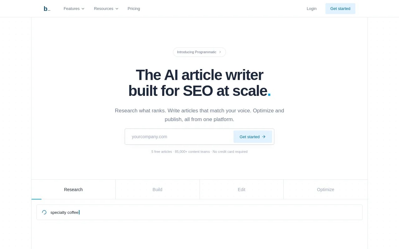Byword bulk article generation screenshot