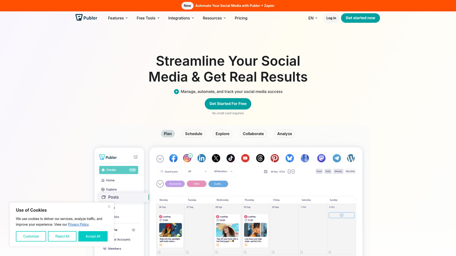 Publer screenshot