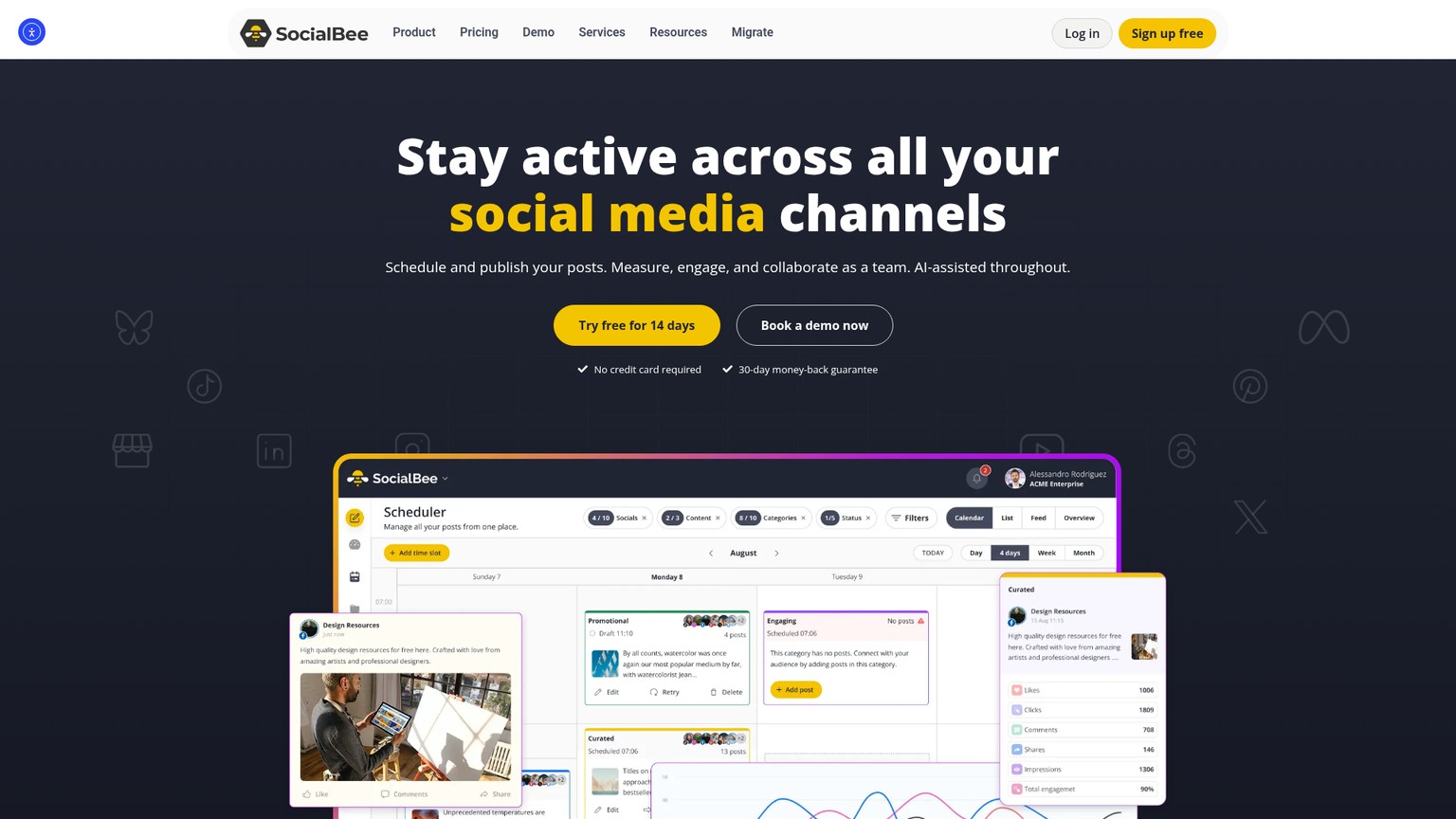 SocialBee screenshot