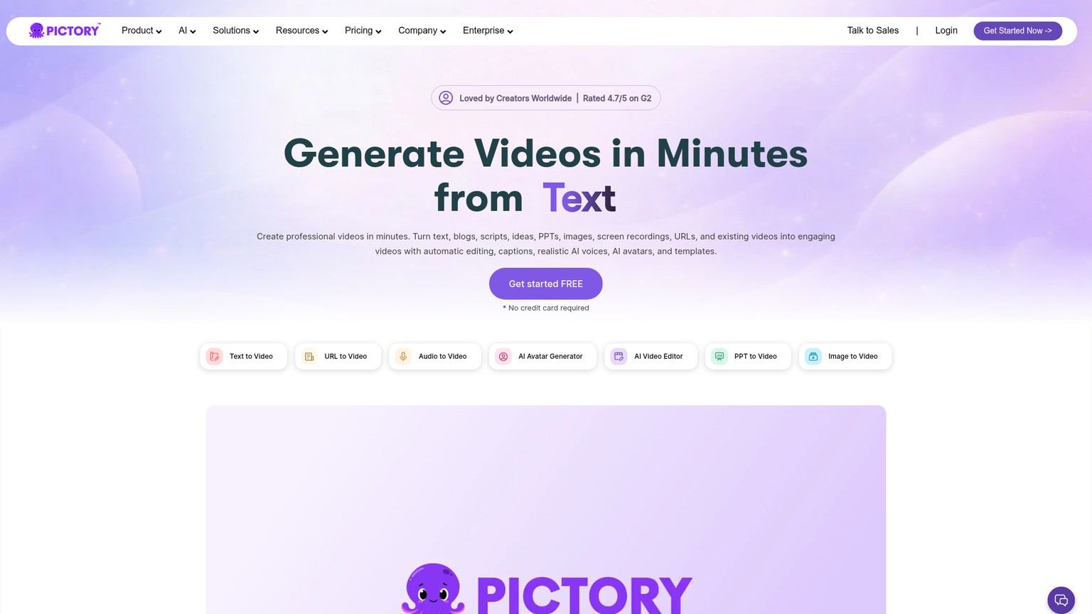 Pictory screenshot