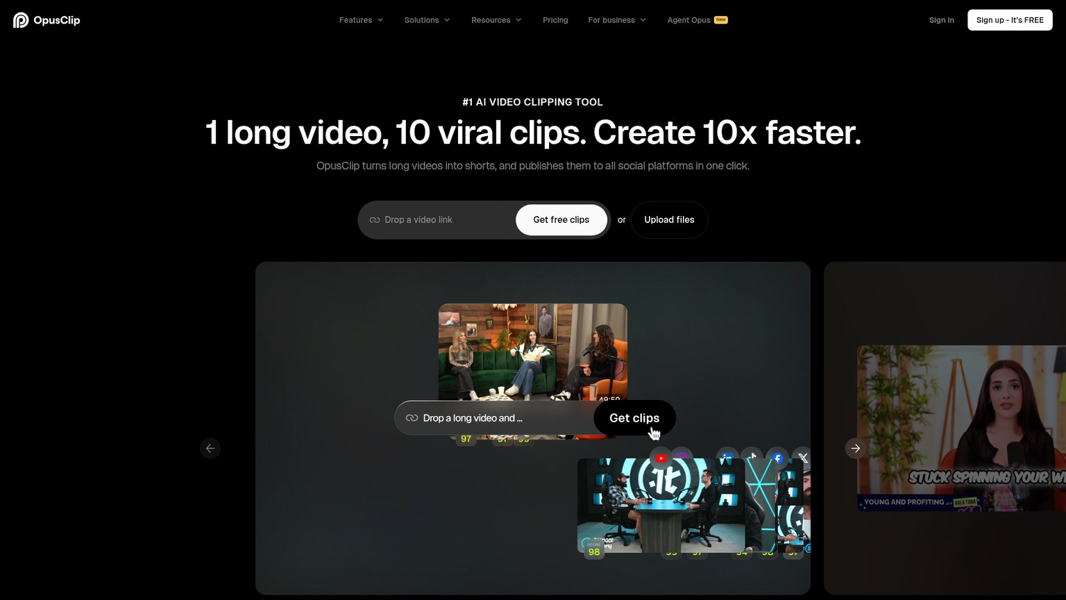 OpusClip screenshot